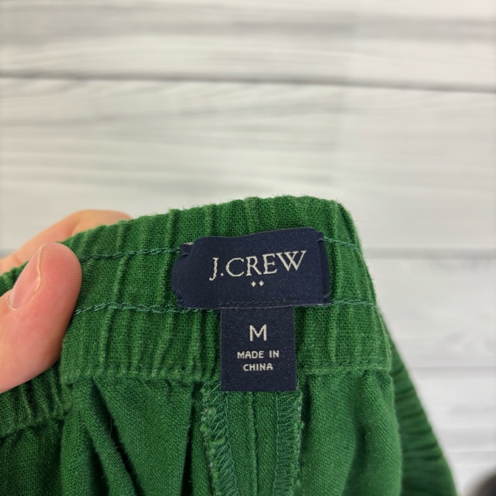 J. Crew Factory Linen Blend Drawstring shorts green size medium - Picture 4 of 6